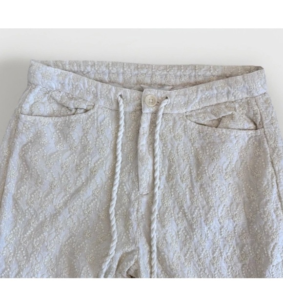 Sundance Solstice Culotte Cotton Wide Leg Embroidered Summer Pants Size 10 - Picture 5 of 16